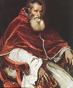 Portrait of Pope Paul III atr TIZIANO Vecellio